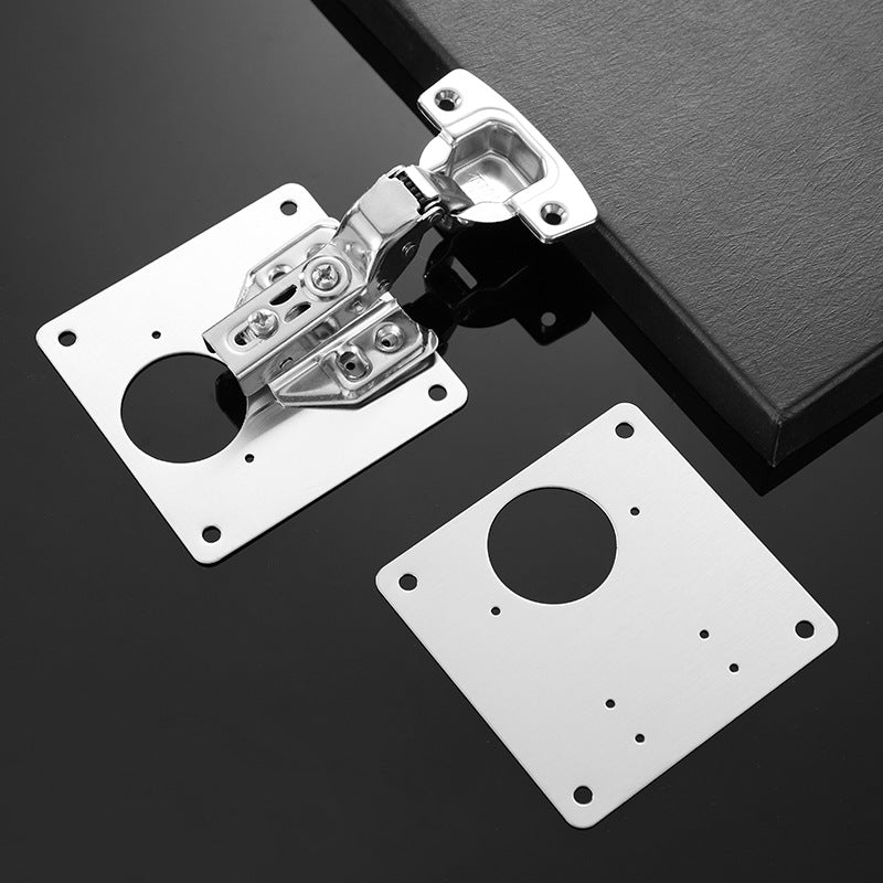 Stainless Steel Hinge Mounting Plate Cabinet Door Thickened Repair Plate