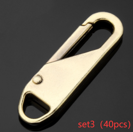 Metal Zipper Replacement Head Detachable Luggage Clothing Free Replacement Of Spring Zipper Buttons