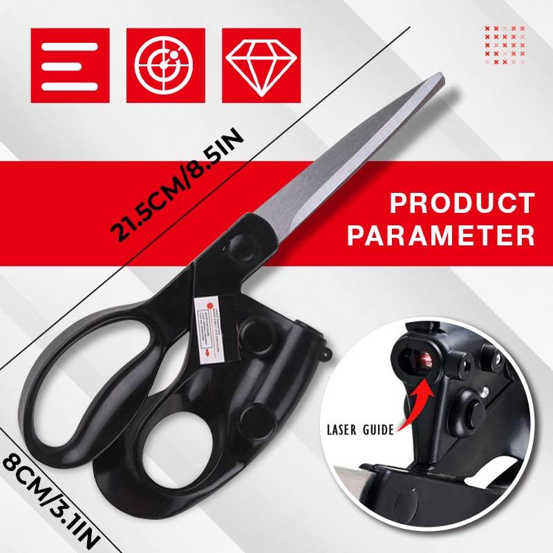 Professional Laser Guided Scissors For Home Crafts Wrapping Gifts Fabric Sewing Cut Straight Fast Scissor Shear