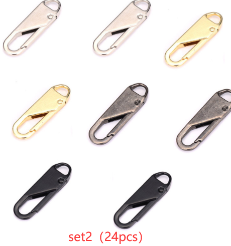 Metal Zipper Replacement Head Detachable Luggage Clothing Free Replacement Of Spring Zipper Buttons