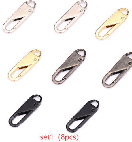 Metal Zipper Replacement Head Detachable Luggage Clothing Free Replacement Of Spring Zipper Buttons